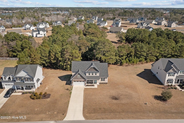 drone / aerial view featuring a residential view