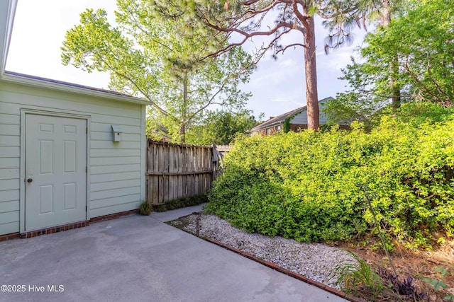 view of patio with fence