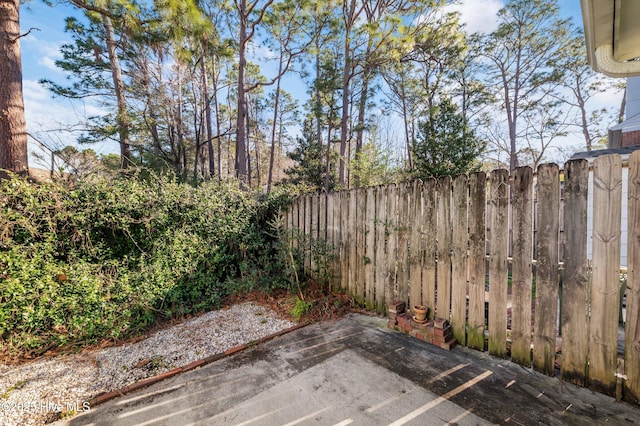 view of patio / terrace featuring fence private yard