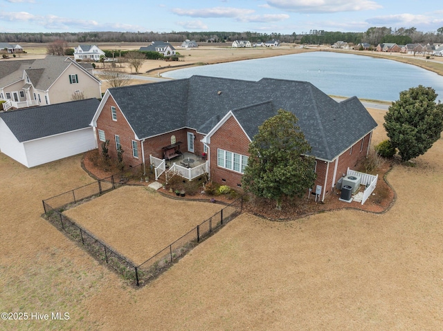 bird's eye view with a residential view