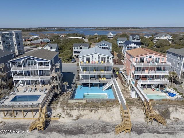 drone / aerial view with a residential view