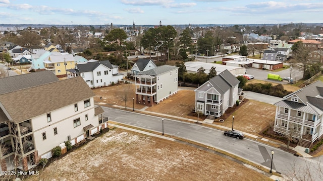 drone / aerial view with a residential view