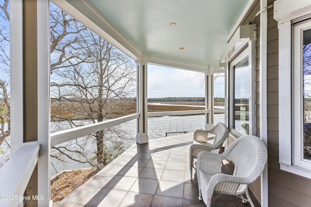 view of patio with a balcony