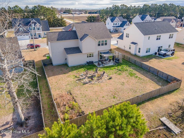 drone / aerial view featuring a residential view