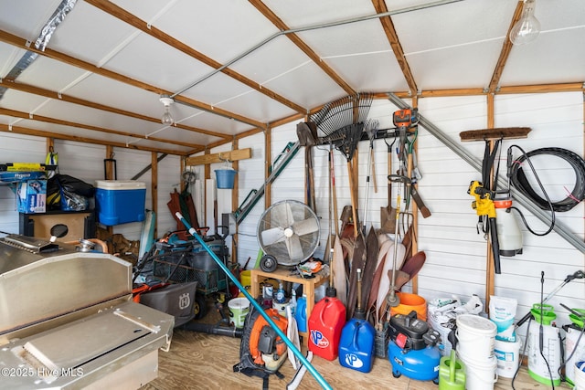 storage room featuring a garage