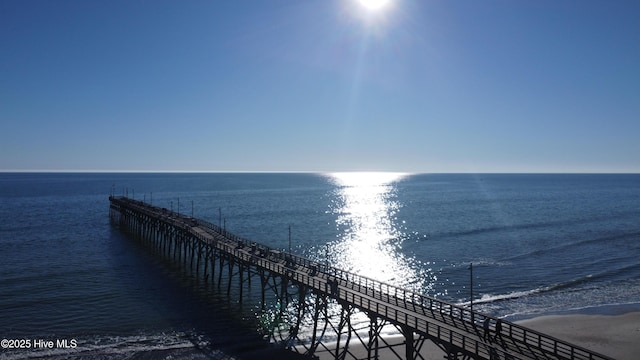 151 NE 9th St, Oak Island, NC 28465 - water view featuring a pier