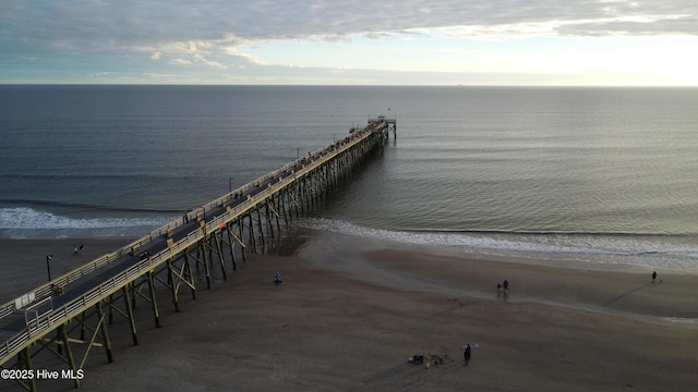 151 NE 9th St, Oak Island, NC 28465 - water view with a pier and local beach