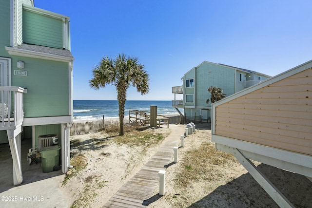 water view featuring a view of the beach