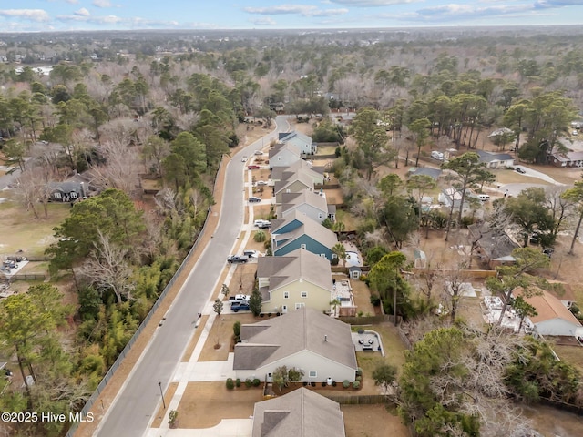 aerial view with a residential view