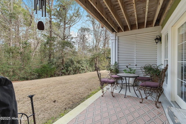 view of patio / terrace with a grill