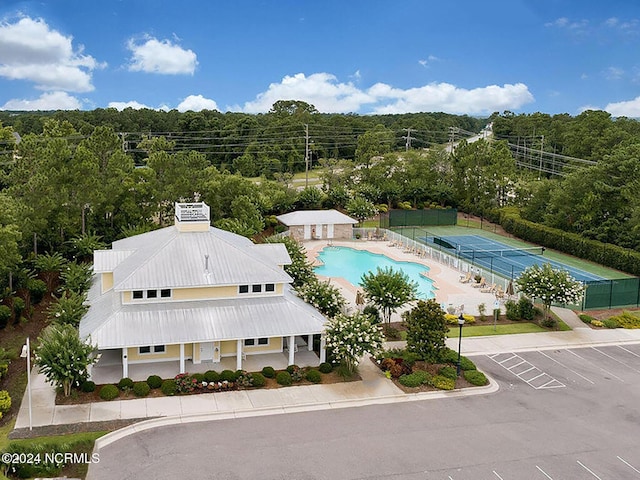 birds eye view of property