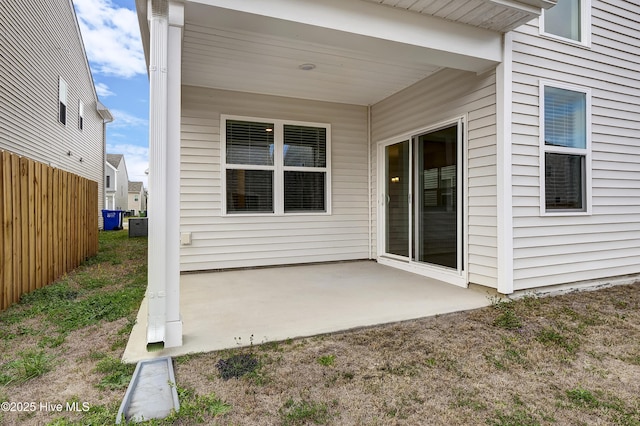 view of patio / terrace with fence