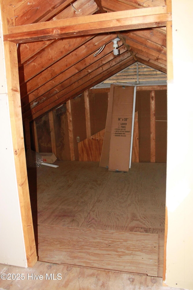 view of attic