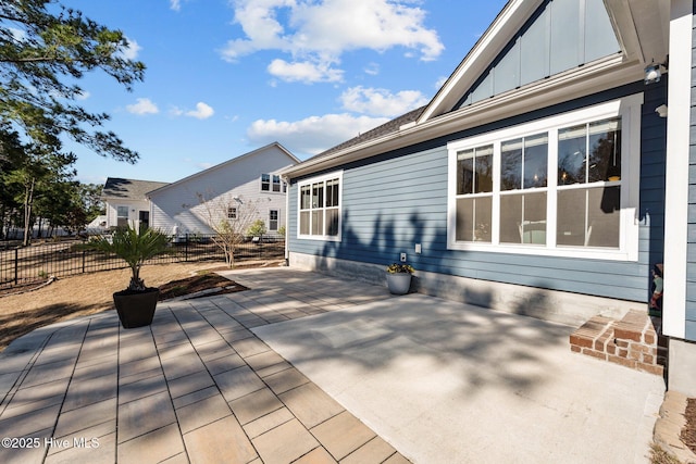 view of patio / terrace with fence