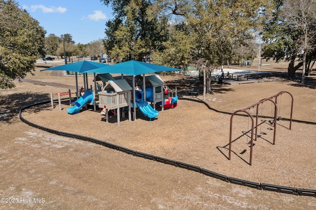 view of community jungle gym