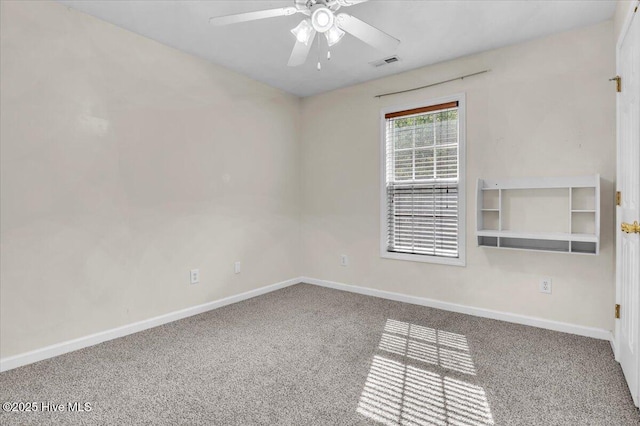 148 Mendover Dr, Jacksonville, NC 28546 - carpeted empty room with baseboards and a ceiling fan