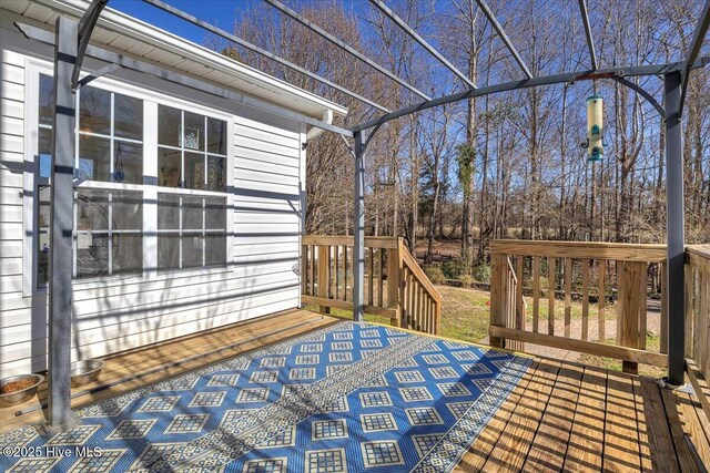 148 Mendover Dr, Jacksonville, NC 28546 - view of wooden deck