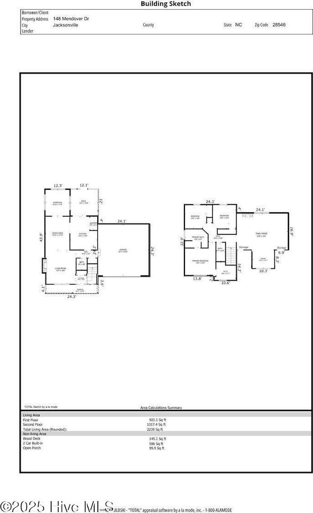 148 Mendover Dr, Jacksonville, NC 28546 - floor plan / room layout
