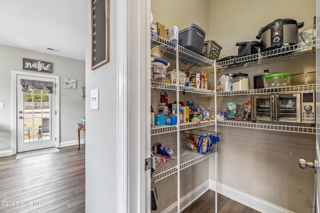 pantry featuring visible vents