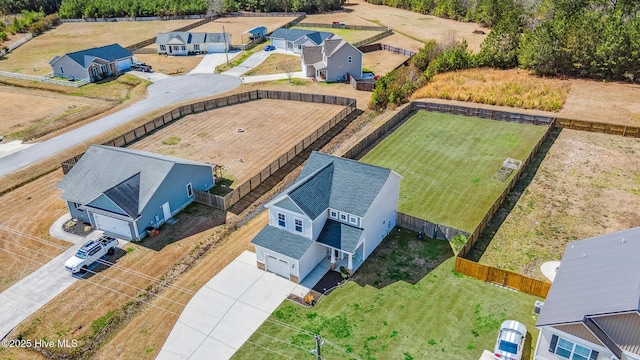 birds eye view of property featuring a residential view