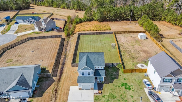 bird's eye view featuring a residential view