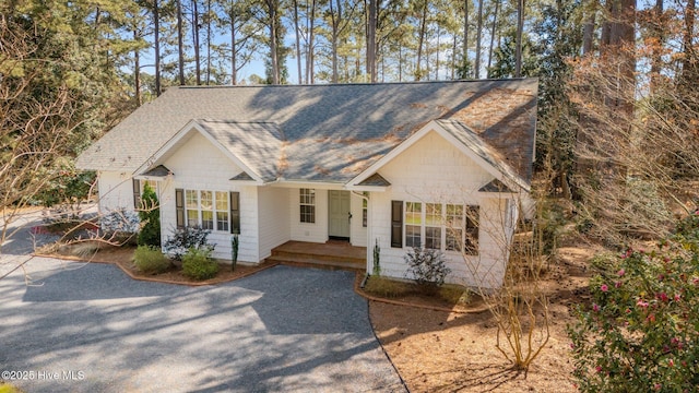 view of front of home with roof with shingles