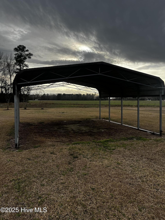 view of car parking featuring a carport