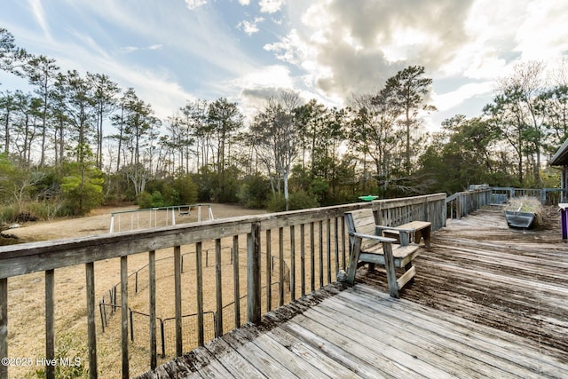 view of wooden deck