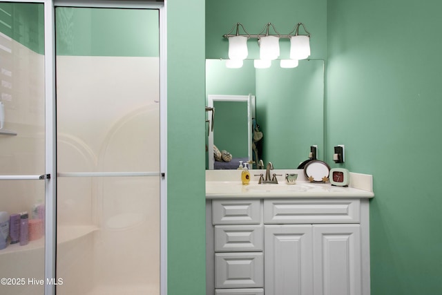 906 Taberna Cir, New Bern, NC 28562 - full bathroom with vanity and a stall shower