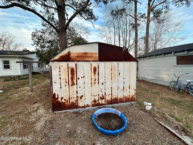 view of shed