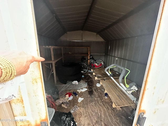 view of storage area