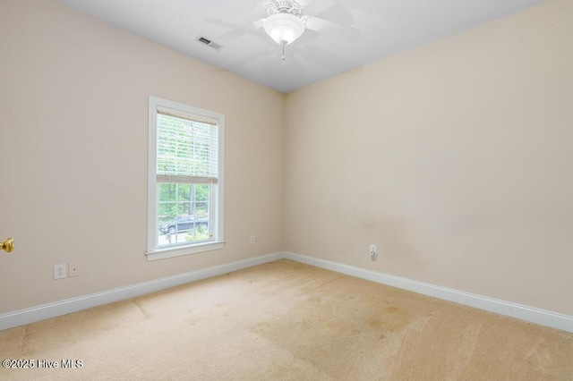 917 Hearthside Ct, New Bern, NC 28560 - unfurnished room featuring baseboards, light colored carpet, and a ceiling fan