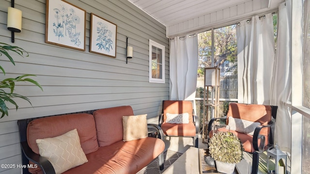 view of sunroom