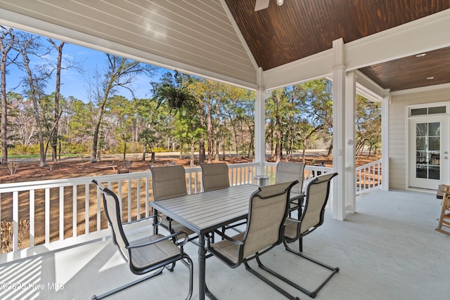 view of patio / terrace with outdoor dining area