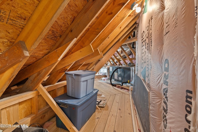 view of attic