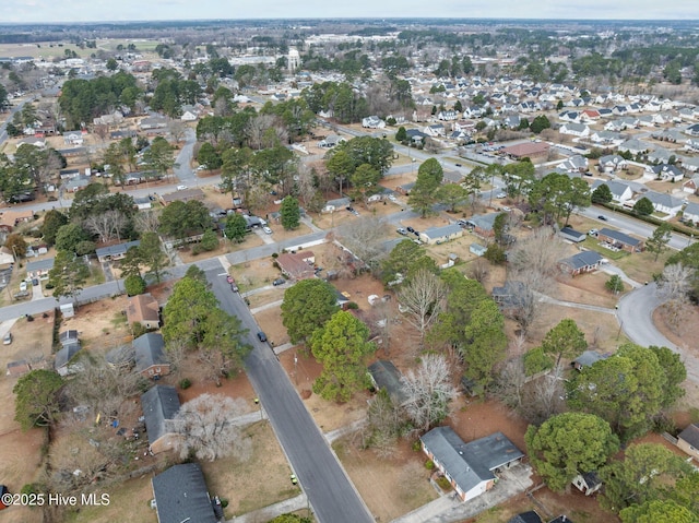 aerial view with a residential view