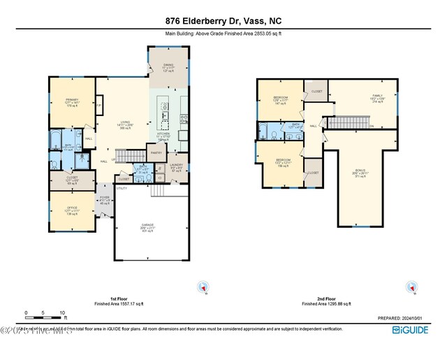 876 Elderberry Dr, Vass, NC 28394 - plan