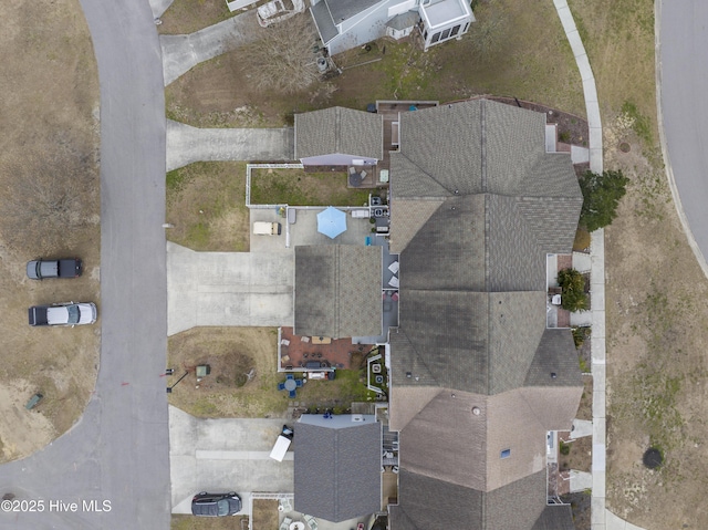 aerial view featuring a residential view