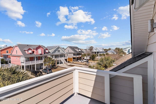 balcony with a residential view