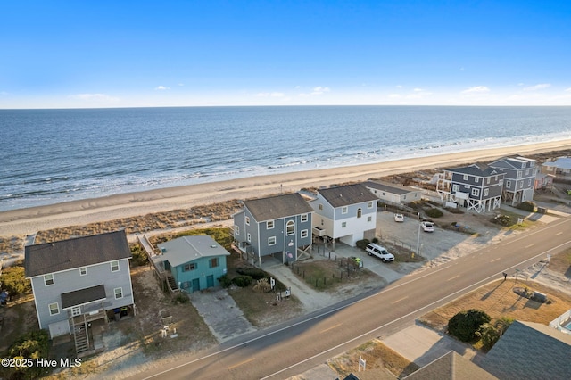 4827 W Beach Dr, Oak Island, NC 28465 - bird's eye view with a view of the beach, a water view, and a residential view