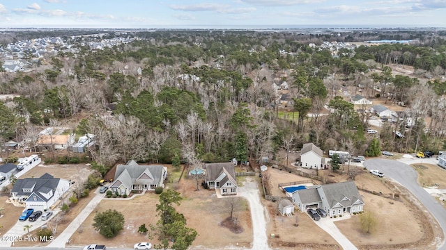 drone / aerial view with a residential view