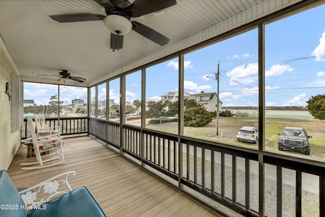 view of sunroom / solarium