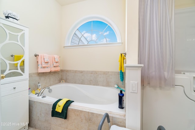 full bath featuring a garden tub