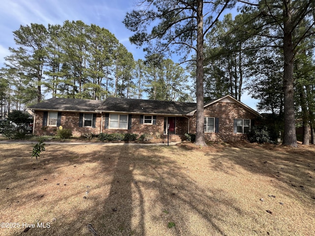 ranch-style home with brick siding