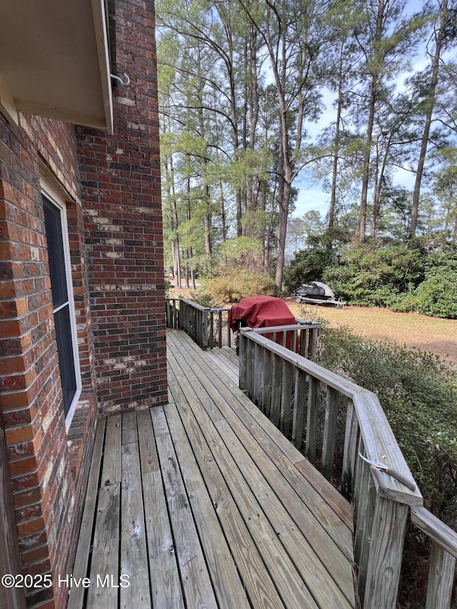 view of wooden deck