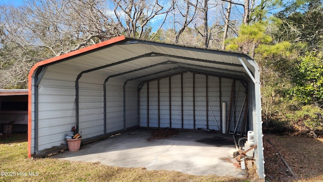 exterior space with a detached carport