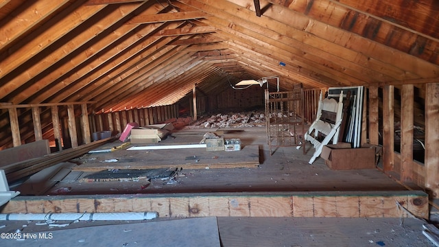 view of attic