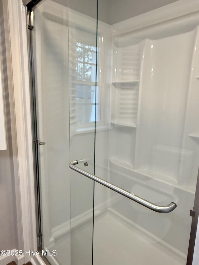 full bath featuring a shower stall