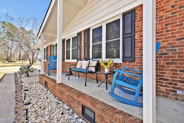 view of patio with covered porch