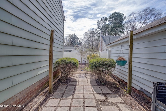 view of patio with fence